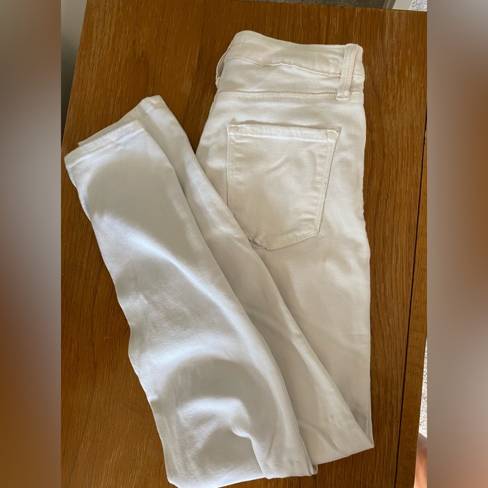 White skinny jeans, very soft